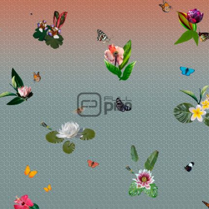 200289 Azul, Multicolor - Papel Tapiz Dimensions BN