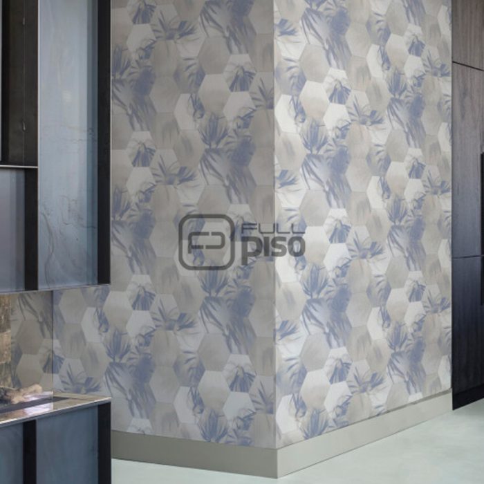 219573 Beige, Blanco, Azul - Papel Tapiz Dimensions BN - Imagen 2