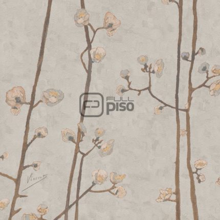 220022 Gris, Plata, Beige, Marrón - Papel Tapiz Van Gogh BN
