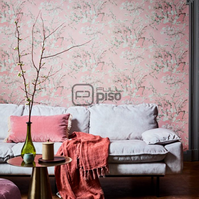 220061 Rosa, Verde - Papel Tapiz Van Gogh BN - Imagen 2