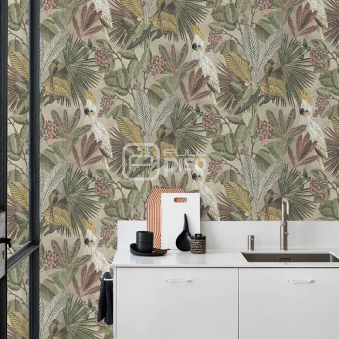 220121 Beige, Crema, Multicolor - Papel Tapiz Panthera BN - Imagen 2