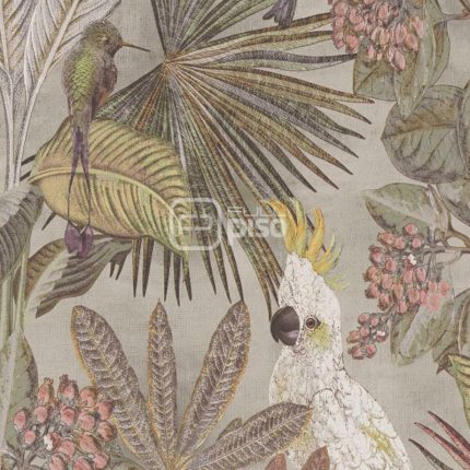220121 Beige, Crema, Multicolor - Papel Tapiz Panthera BN